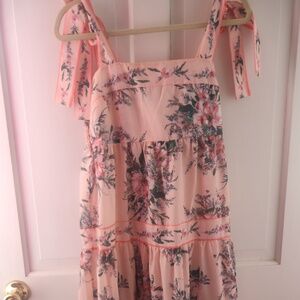 Chicwish floral dress tie shoulders beautiful summer